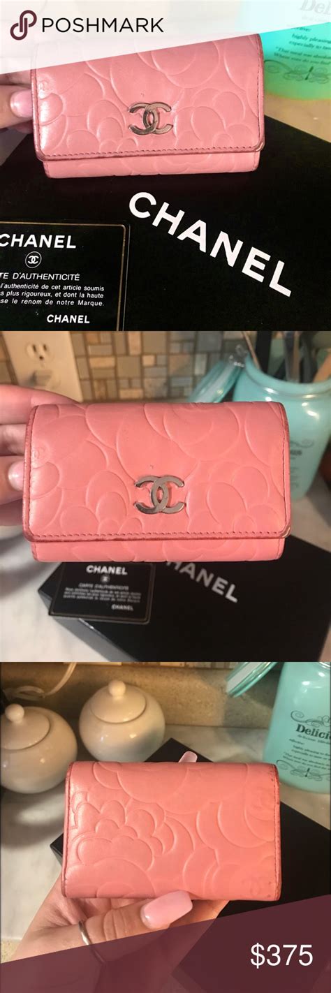 pink chanel key pouch|Chanel 6 ring key holder.